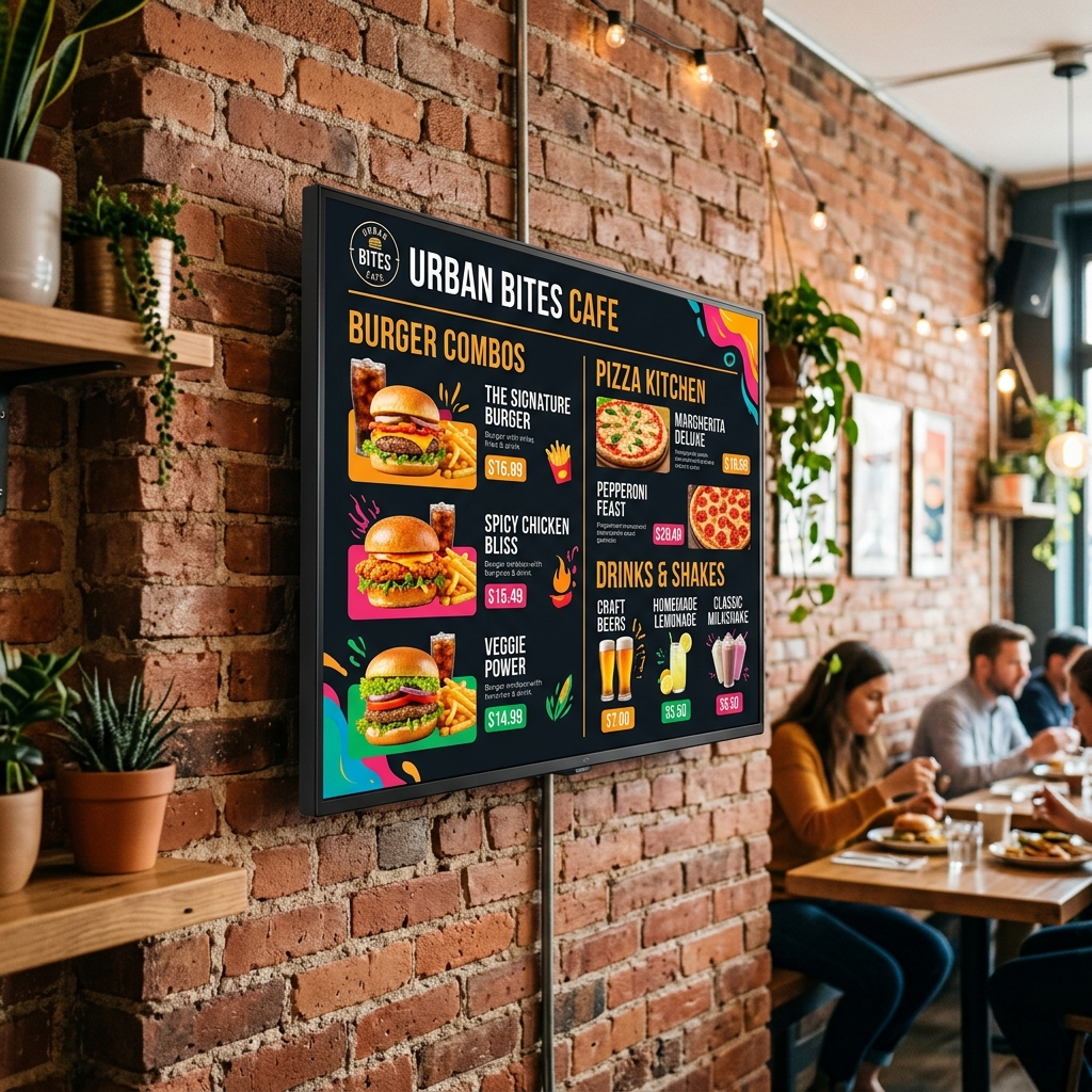 FoodHisaab Digital Dynamic Menu Display TV Box (4K HDMI)